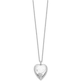 Sentimental Expressions Sterling Silver Rhodium-plated Forever My Baby 18in. Necklace